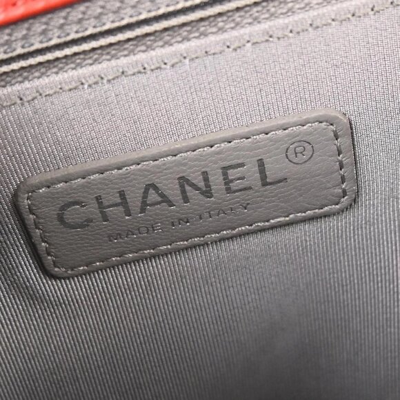 Boy Chanel Red Calfskin Wild Stitch Large Shoulder Bag 117227 - Picture 9 of 10